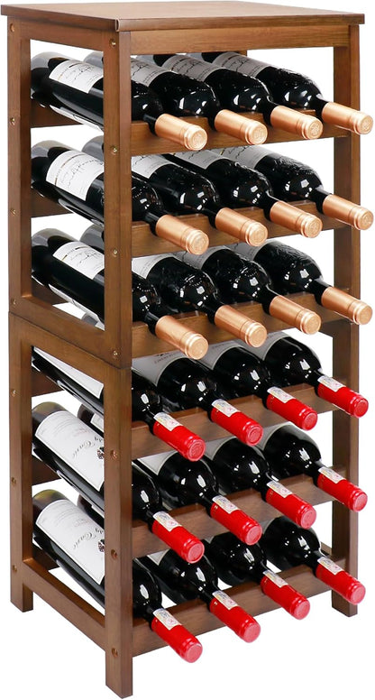 Bamboo Wine Rack, 3-Tier 12 Bottles Wine Storage Cabinet Shelf